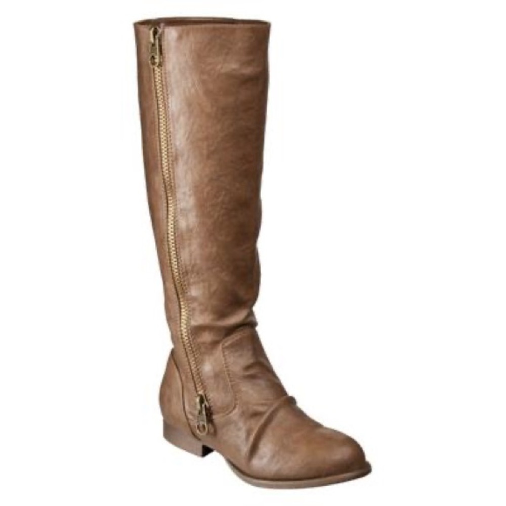 COPY - Mossimo Karie Dark Brown Faux Leather Boots